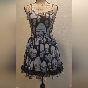 🔮 TRIPP NYC Semi Formal Skull Mini Dress